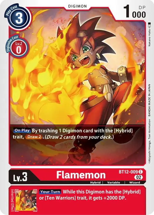 Flamemon card art