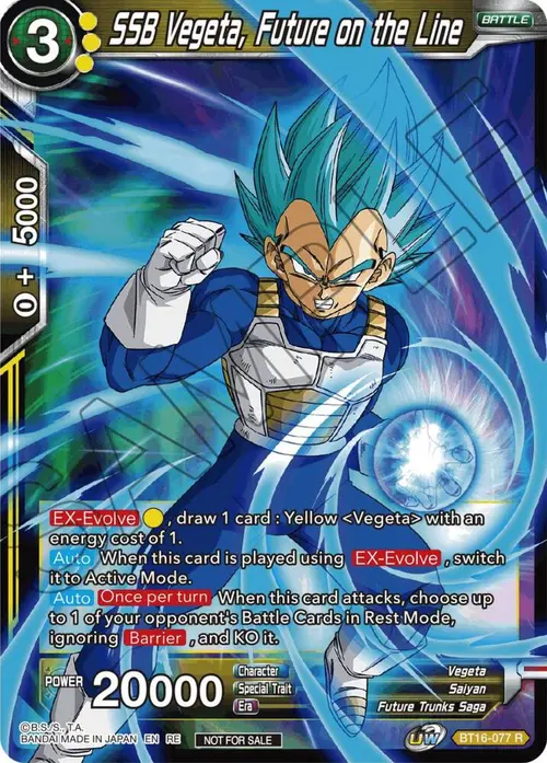 SSB Vegeta, Future on the Line (Championship Selection Pack 2023 Vol.1) card art