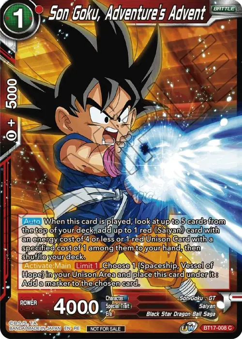Son Goku, Adventure's Advent (Championship Selection Pack 2023 Vol.1) card art