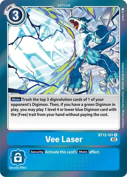 Vee Laser card art