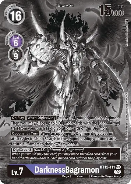 DarknessBagramon (Alternate Art) (Black & White) card art