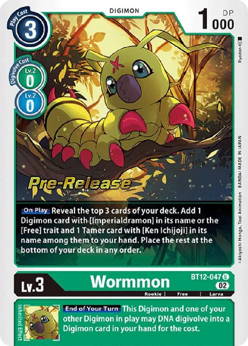 Wormmon card art