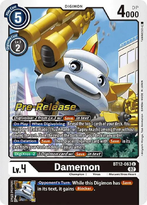 Damemon card art
