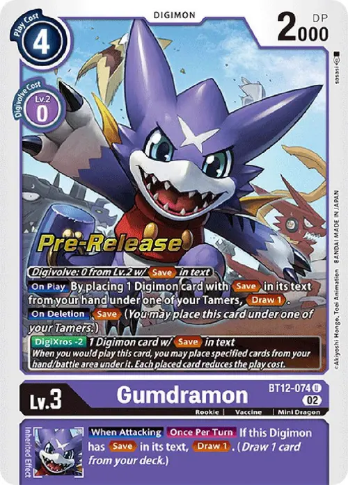 Gumdramon card art