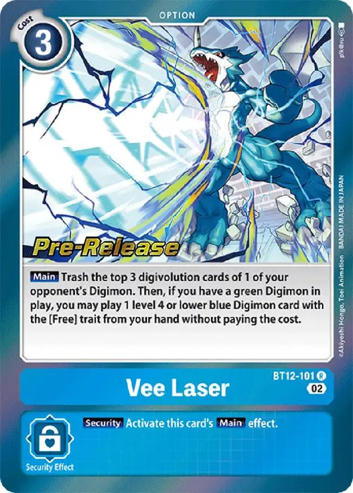 Vee Laser card art