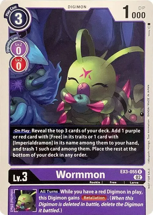 Wormmon card art