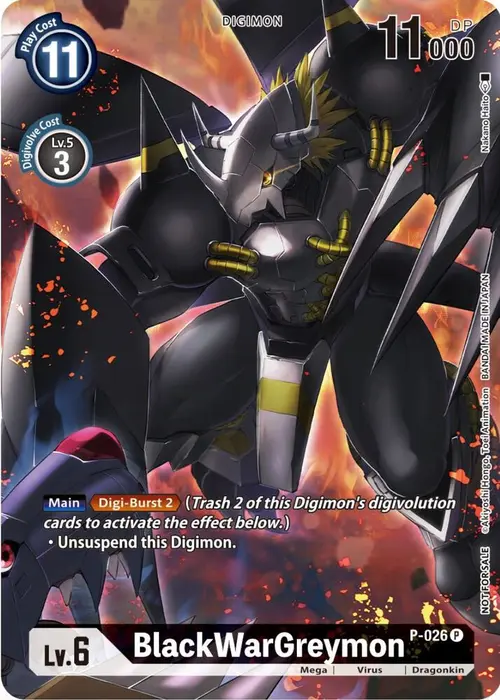 BlackWarGreymon - P-026 (Winner Pack Across Time) card art