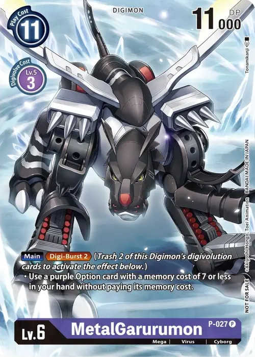 MetalGarurumon - P-027 (Winner Pack Across Time) card art