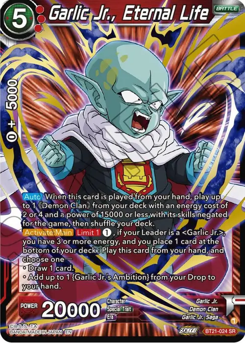 Garlic Jr., Eternal Life card art
