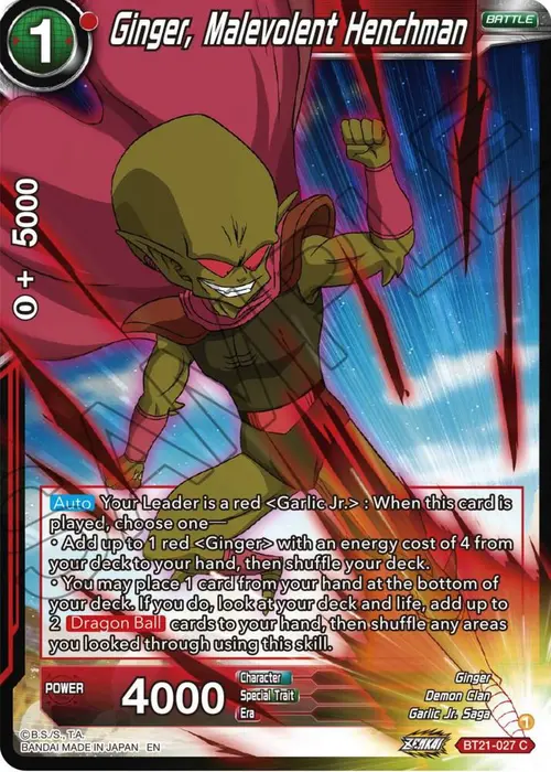 Ginger, Malevolent Henchman card art