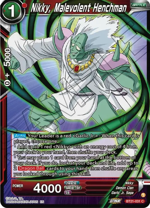 Nikky, Malevolent Henchman card art