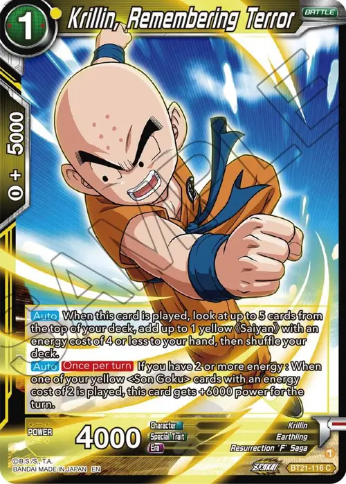 Krillin, Remembering Terror card art
