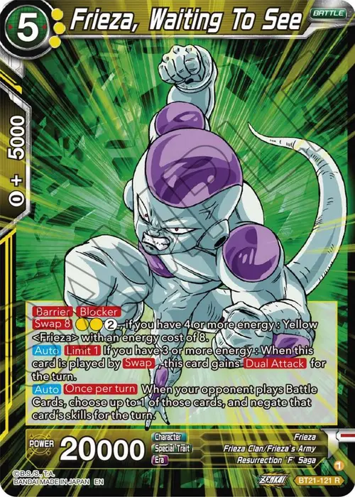 Frieza, Waiting To See card art