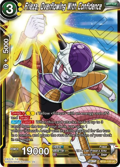 Frieza, Overflowing With Confidence card art