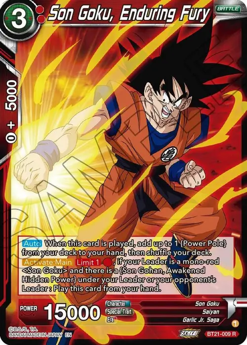 Son Goku, Enduring Fury card art
