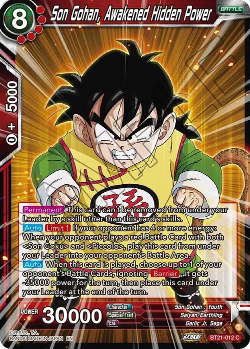 Son Gohan, Awakened Hidden Power card art