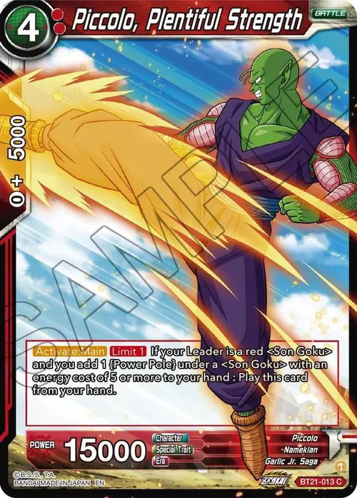 Piccolo, Plentiful Strength card art