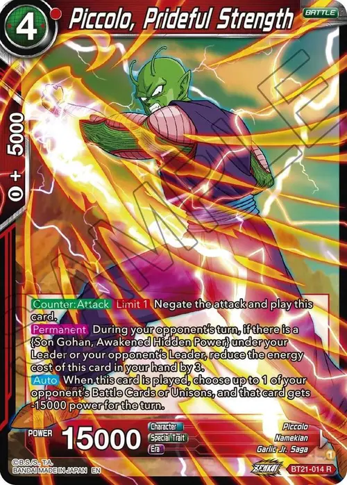 Piccolo, Prideful Strength card art