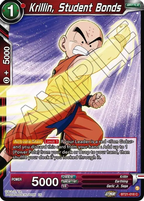 Krillin, Student Bonds card art