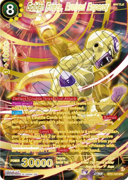 Golden Frieza, Evolved Emperor (SPR) card art