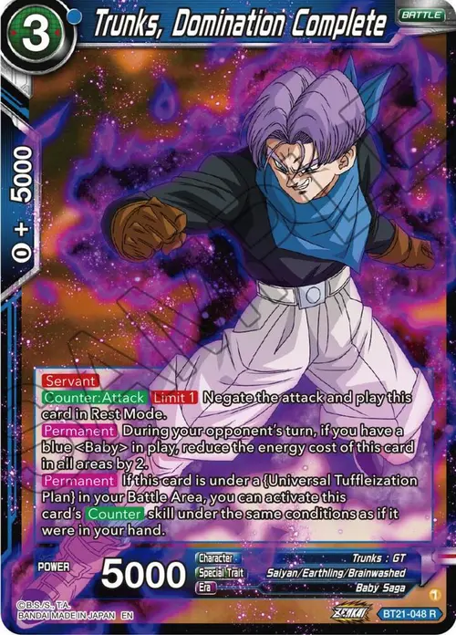 Trunks, Domination Complete card art