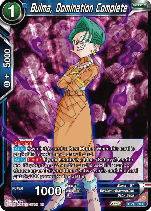 Bulma, Domination Complete card art