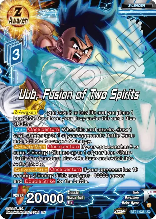 Uub, Fusion of Two Spirits card art