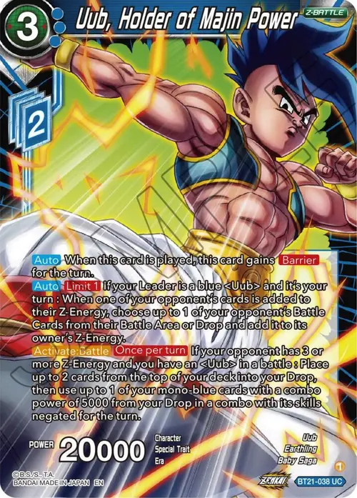 Uub, Holder of Majin Power card art