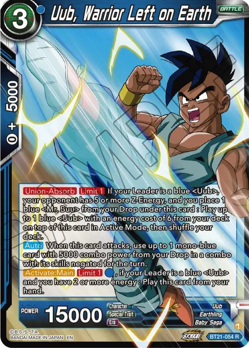 Uub, Warrior Left on Earth card art