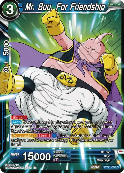 Mr. Buu, For Friendship card art