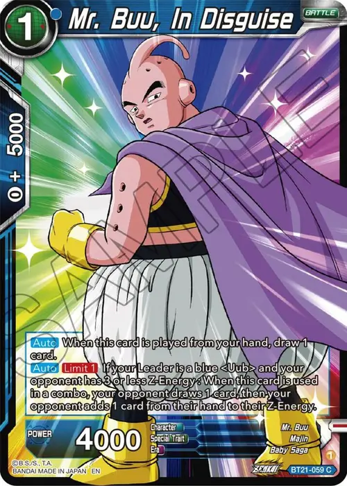 Mr. Buu, In Disguise card art