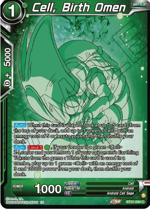 Cell, Birth Omen card art