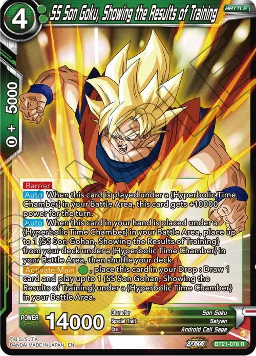 SS Son Goku, Showing the Results of Training card art