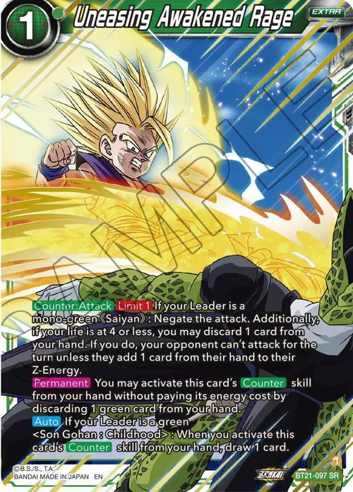 Uneasing Awakened Rage card art