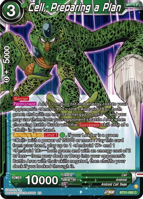Cell, Preparing a Plan card art