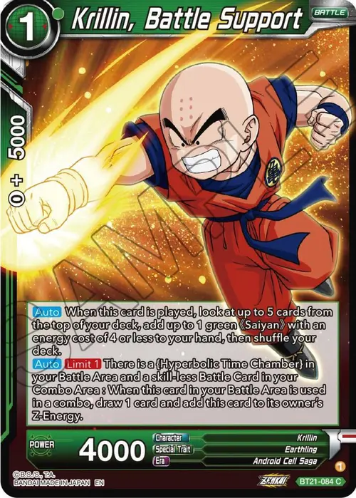 Krillin, Battle Support card art