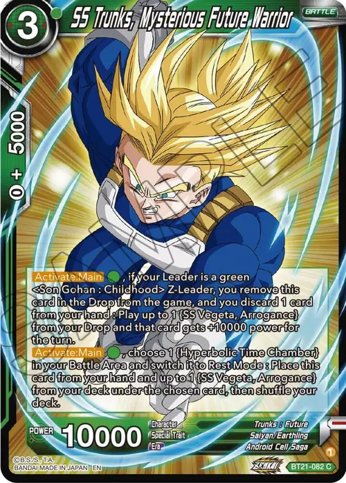 SS Trunks, Mysterious Future Warrior card art