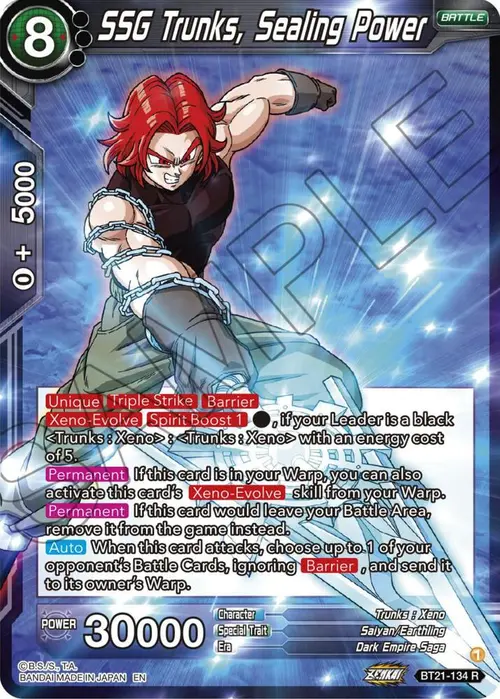 SSG Trunks, Sealing Power card art