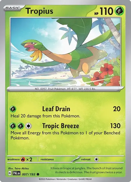 Tropius - 007/193 card art