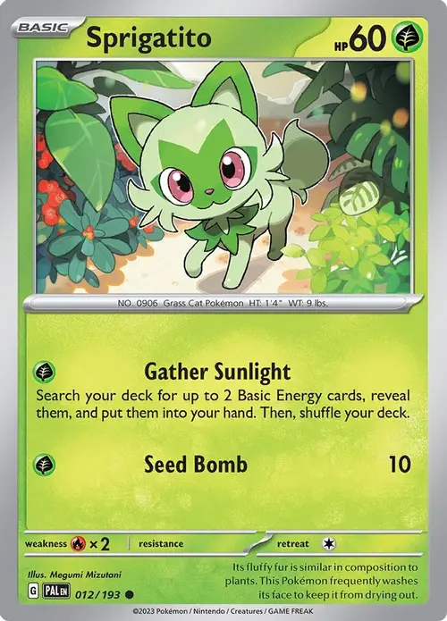 Sprigatito - 012/193 card art
