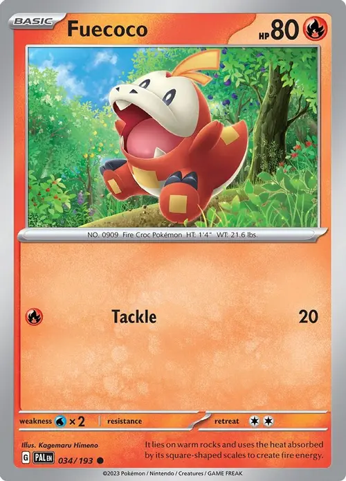 Fuecoco - 034/193 card art