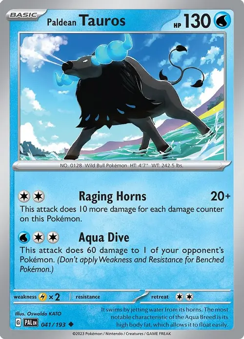 Paldean Tauros - 041/193 card art