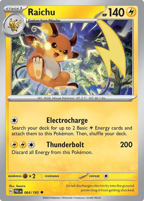 Raichu - 064/193 card art