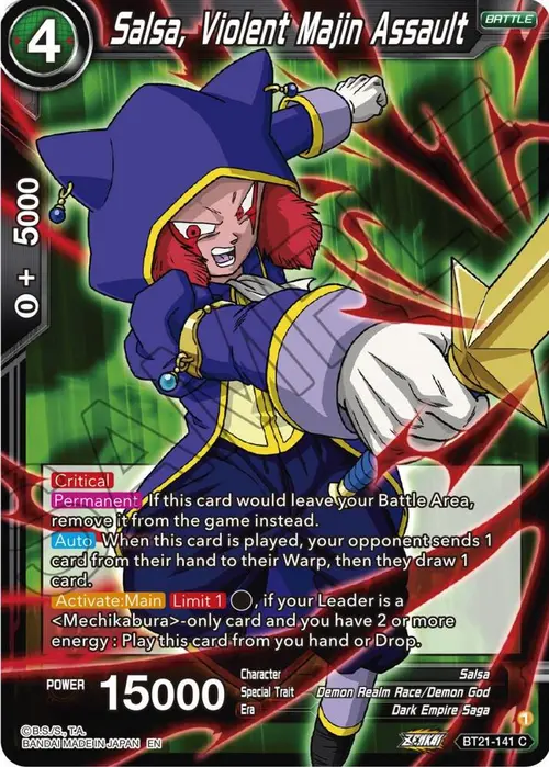 Salsa, Violent Majin Assault card art