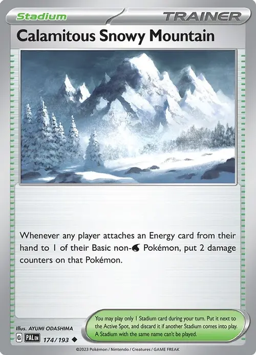 Calamitous Snowy Mountain card art