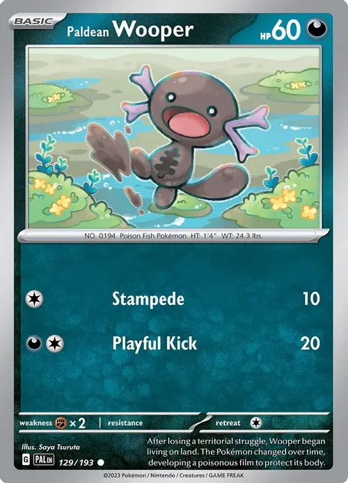 Paldean Wooper - 129/193 card art