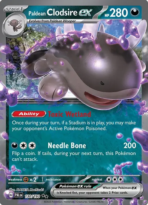 Paldean Clodsire ex card art