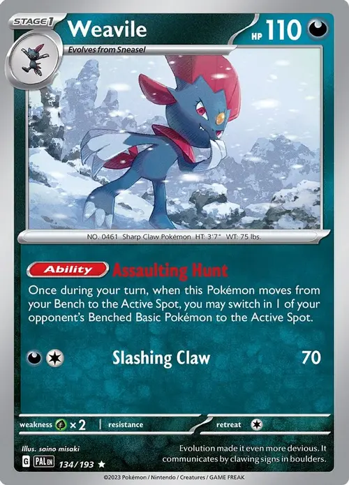 Weavile card art