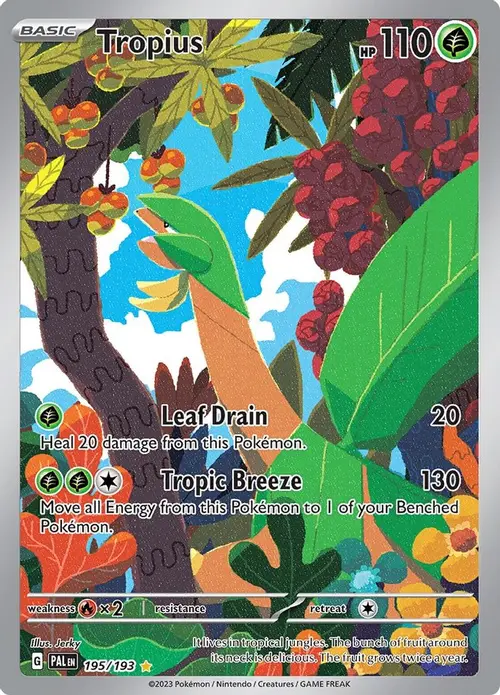 Tropius - 195/193 card art