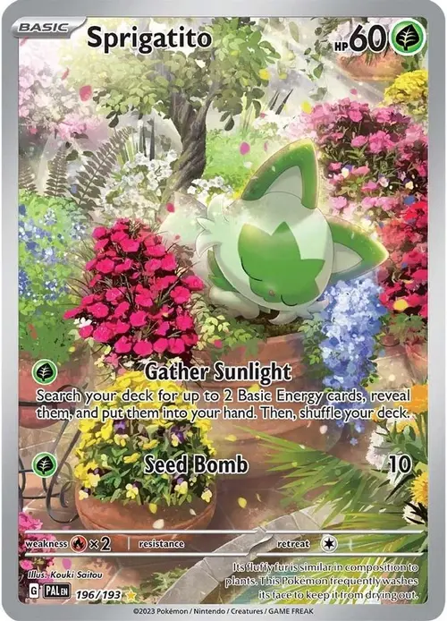 Sprigatito - 196/193 card art